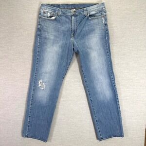 Lucky Brand‎ Dungarees Jeans Men's 38 Blue Distressed Denim Vintage Hitchhiker